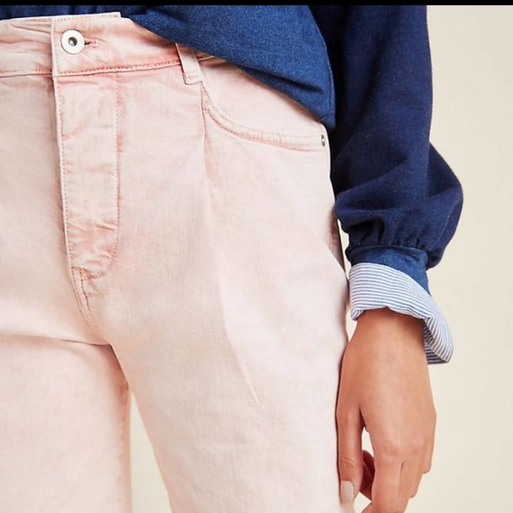 Pilcro Ultra High Rise Acid Wash Straight Jeans Size 27
